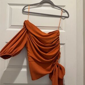 Stylish Orange Off-Shoulder Top